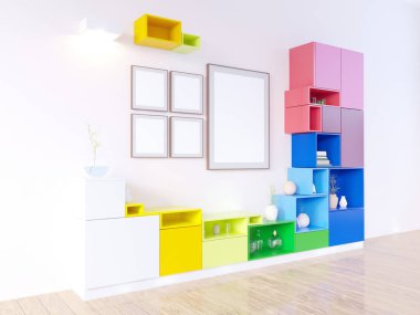 Alay poster, parlak renkler, 3d çizim resim, poster, sunum, gerçekçi.