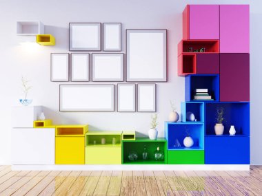 Alay poster, parlak renkler, 3d çizim resim, poster, sunum, gerçekçi.