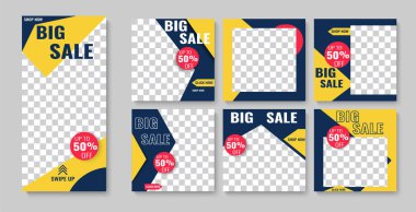 Sosyal medya için modern tanıtım sayfası afişi.