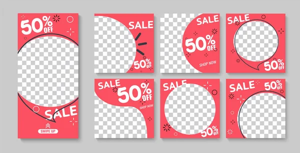 Geometrische platte banners. Moderne abstracte kleurovergang vormen voor logo, verkoop, promotie, korting titel frame. — Stockvector