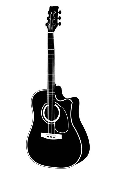 Guitarra acústica vetor ilustração —  Vetores de Stock