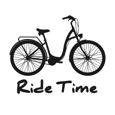 Vektör Bisiklet siyah siluet