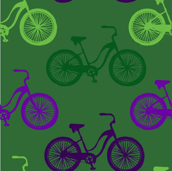 Patrón sin costura de bicicleta deportiva — Vector de stock