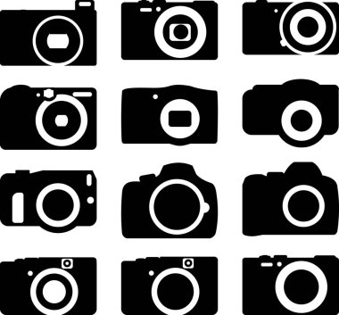 Kamera simgeleri 12 izole edilmiş