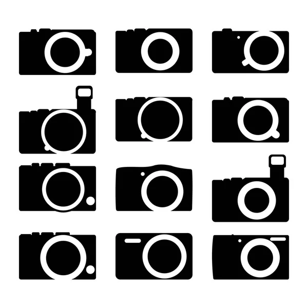 Eenvoudige Diverse Camera Icoon Vector Set Van — Stockvector