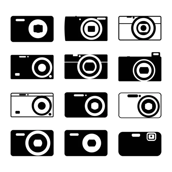 Simple Various Camera Icon Vector Set — ストックベクタ