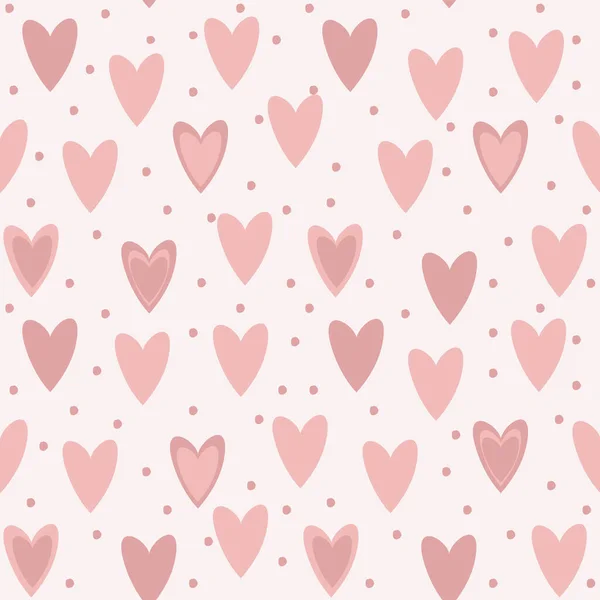 Lovely vector hearts seamless pattern — Stock vektor