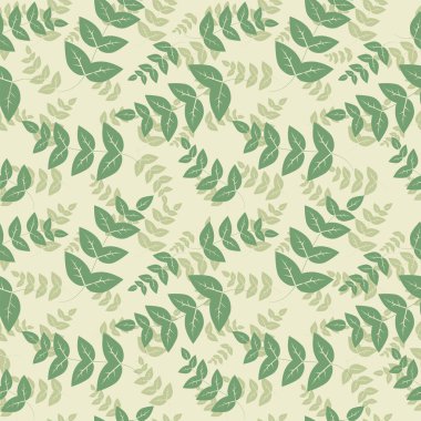Yeşil yapraklı pürüzsüz desen