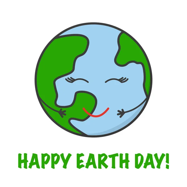 Vektorkarte für den Tag der Erde. Grünes Licht — Stockvektor