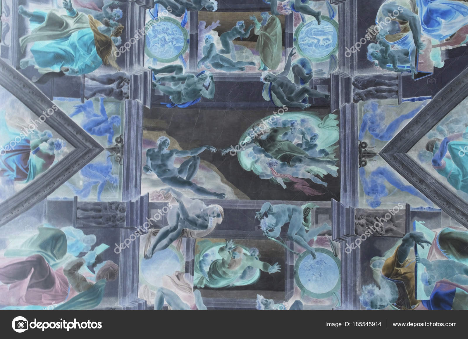 Rome Italy March Adam Creation Sistine Chapel Ceiling