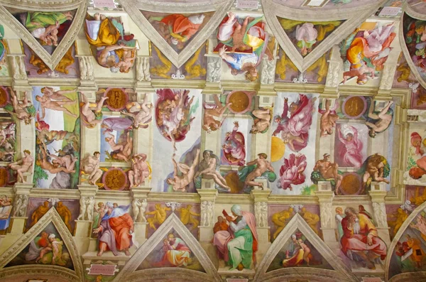 Rome Italië Maart Het Plafond Van Sixtijnse Kapel Maart 2011 — Stockfoto