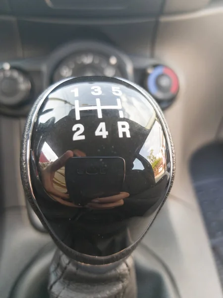 Manual car gear lever — Stock Photo, Image