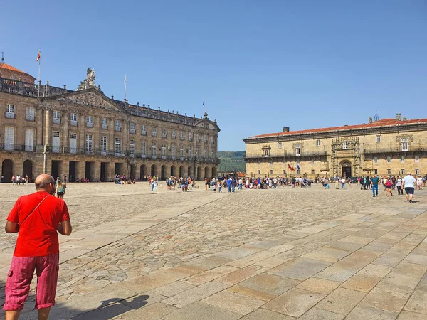 Santiago Compostela Span Eylül 2019 Spanya Daki Atölyenin Tarihi Meydanı — Stok fotoğraf