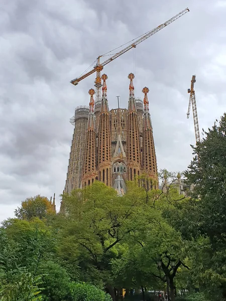 Kathedrale Sagrada Familia Von Gaudi Das Wichtigste Wahrzeichen Barcelonas — Stockfoto
