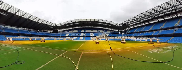 Manchester February 2020 에티하드 스타디움은 맨체스터 경기장이다 푸석푸석 — 스톡 사진