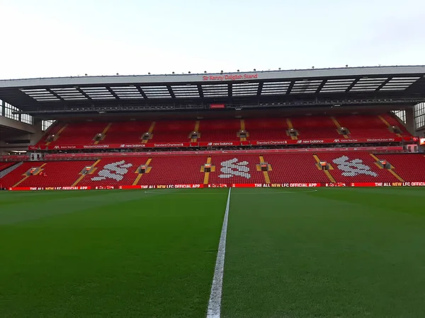 Liverpool Luty 2020 Anfield Football Stadium Jest Stadionem Piłkarskim Liverpoolu — Zdjęcie stockowe
