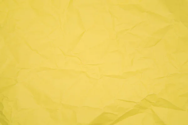 Textur Aus Gelbem Zerknittertem Papier Bild Schließen — Stockfoto