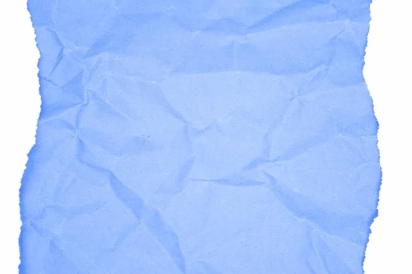 Bordo Carta Strappato Bianco Sfondo Blu Crupled — Foto Stock