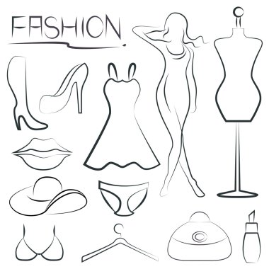 moda vektörel çizimi