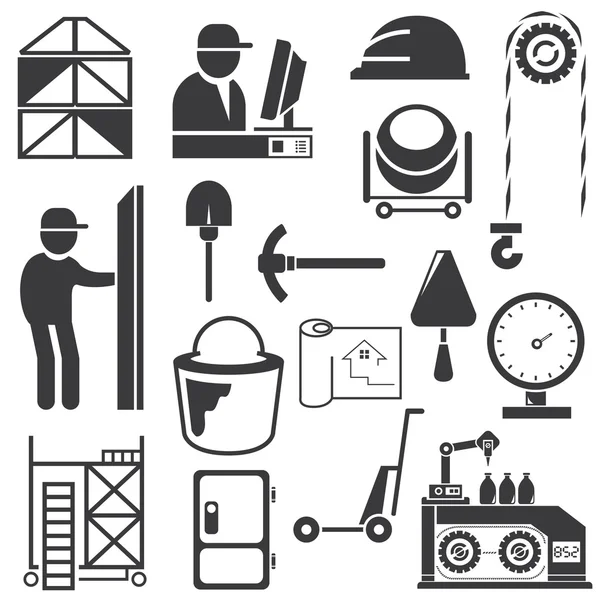 Iconos de gestión industrial — Vector de stock