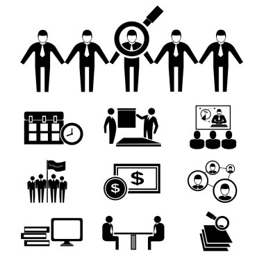 iş kavramı simgelerinin vektör illüstrasyonu