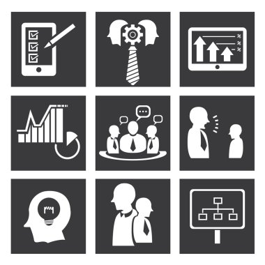 İş yönetimi simgeleri