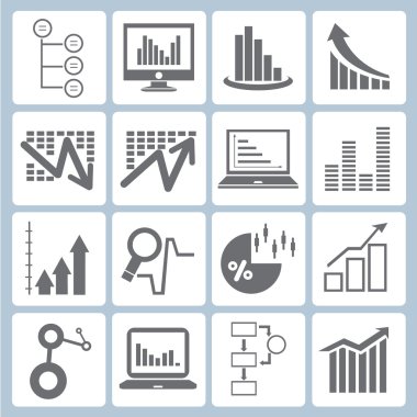 iş simgelerinin vektör illüstrasyonu