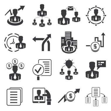 iş simgelerinin vektör illüstrasyonu