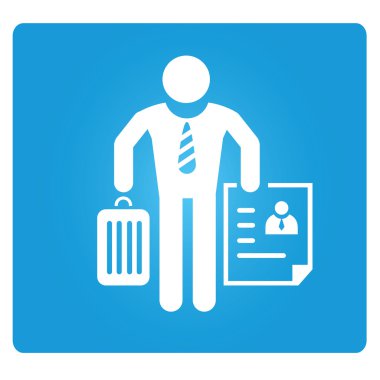 İş konsepti. İş adamının vektör illüstrasyonu 