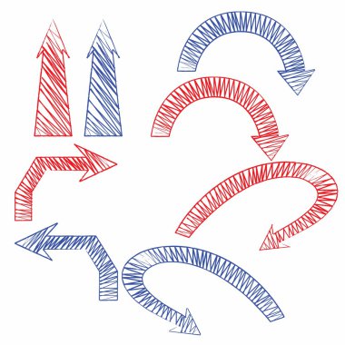 okların vektör illüstrasyonu, set