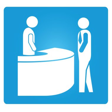 İş konsepti. Resepsiyonun vektör illüstrasyonu 