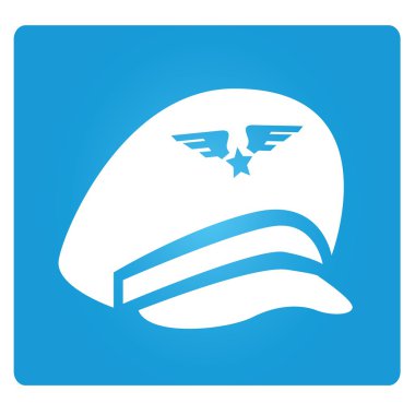  pilot başlığı web simgesi vektör illüstrasyonu 