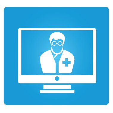 Web simgesi. Tıbbın vektör illüstrasyonu