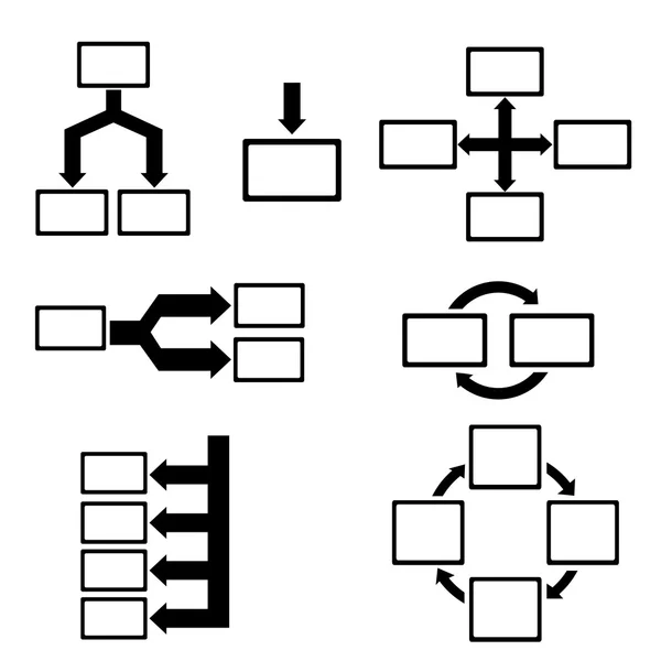 Diagrama Definido Fundo Branco — Vetor de Stock