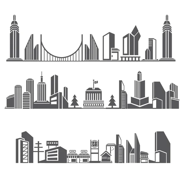 Silueta panorama města — Stockový vektor