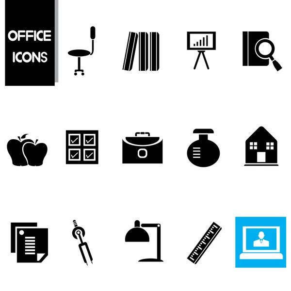 Conjunto Iconos Oficina Iconos Suministro Oficina — Vector de stock