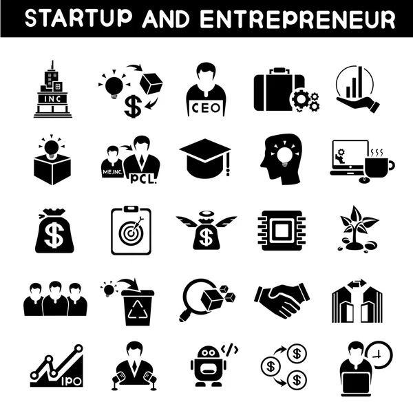 Ilustración Vectorial Startup Empresario — Vector de stock