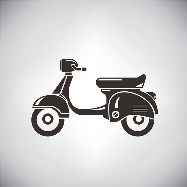 Scooter Gray Background — Stock Vector