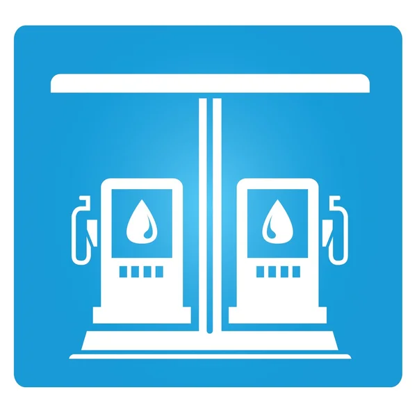 Benzin Istasyonu Web Simgesi Vektör Illüstrasyonu — Stok Vektör