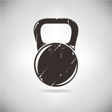 Web simgesi. Kettlebell vektör illüstrasyon