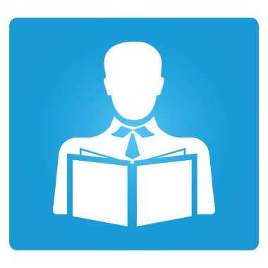 İş konsepti. İşadamı okuma vektör illüstrasyon 