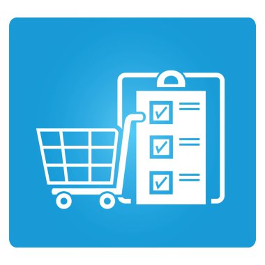 İş konsepti. Alışveriş listesinin vektör çizimi