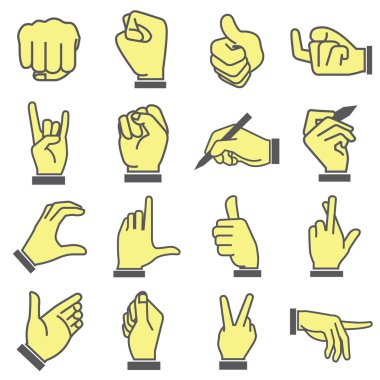 El Icons set, karikatür tarzı