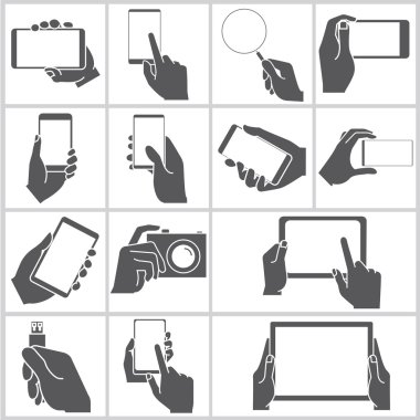 mobil akıllı telefon seti tutan el