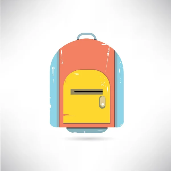 Web Icon Vector Illustration Backpack — Stock Vector