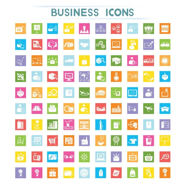 Conjunto Iconos Web Ilustración Vectorial — Vector de stock