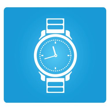 Web simgesi. Saatin vektör illüstrasyonu