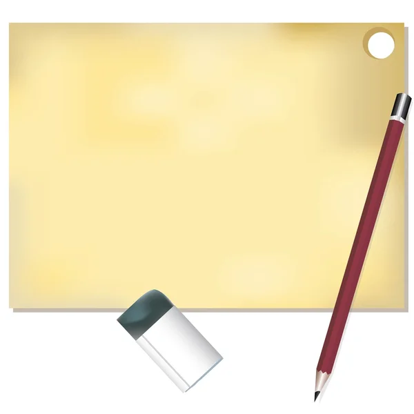 空白纸和铅笔矢量 — 图库矢量图片