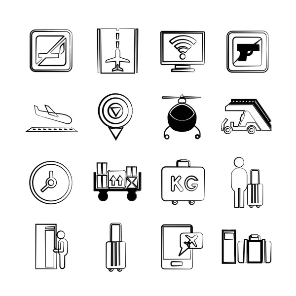 Web Icons Set Vector Illustration — Stock Vector