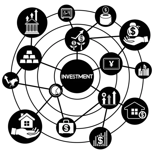 Conceito Negócio Ilustração Vetorial Investimento — Vetor de Stock